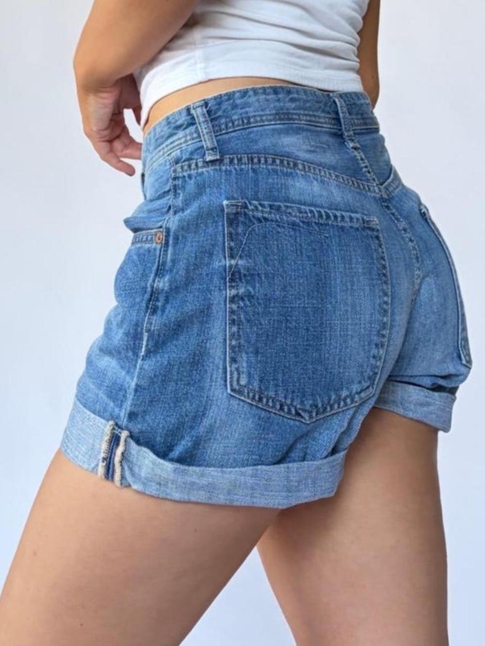 Low Rise Jean Shorts Boyfriend Fit H&M 8 - Picture 4 of 4